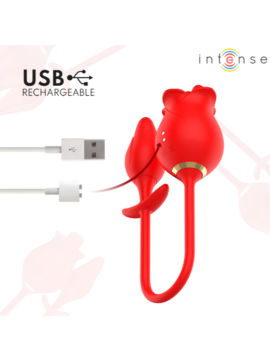 INTENSE MELANIE DOBLE ESTIMULADOR CLITORIS CON LENGUA ZIGZAG