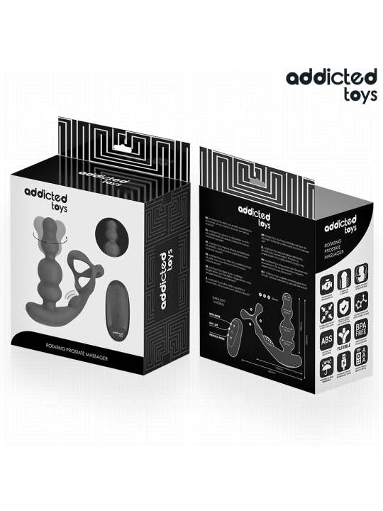 ADDICTED TOYS MASAJEADOR PROSTATICO ROTATORIO CONTROL REMOTO
