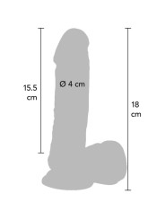 GET REAL DILDO 18 CM CON TESTICULOS VIBRADOR NATURAL
