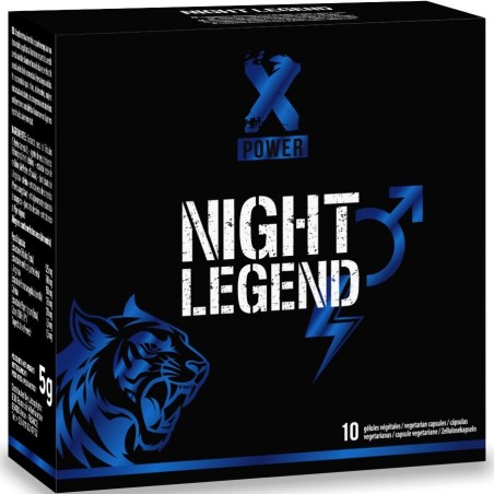 XPOWER NIGHT LEGEND ESTIMULANTE DE ACCION RAPIDA ERECCION Y RENDIMIENTO 10 CAPSULAS