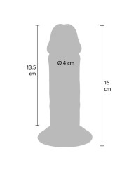GET REAL DILDO DELUXE DONG GRUESO DE DOBLE DENSIDAD TPE 15 CM