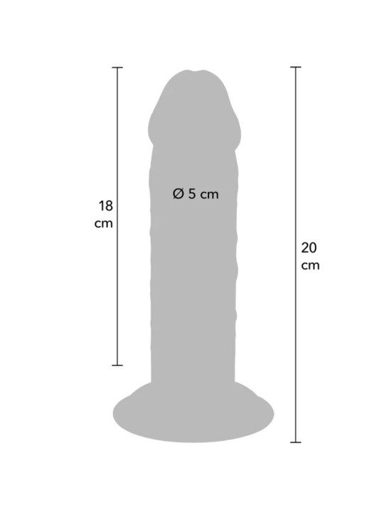 GET REAL DILDO DELUXE DONG GRUESO DE DOBLE DENSIDAD TPE 20 CM
