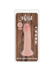GET REAL DILDO DELUXE DONG GRUESO DE DOBLE DENSIDAD TPE 20 CM