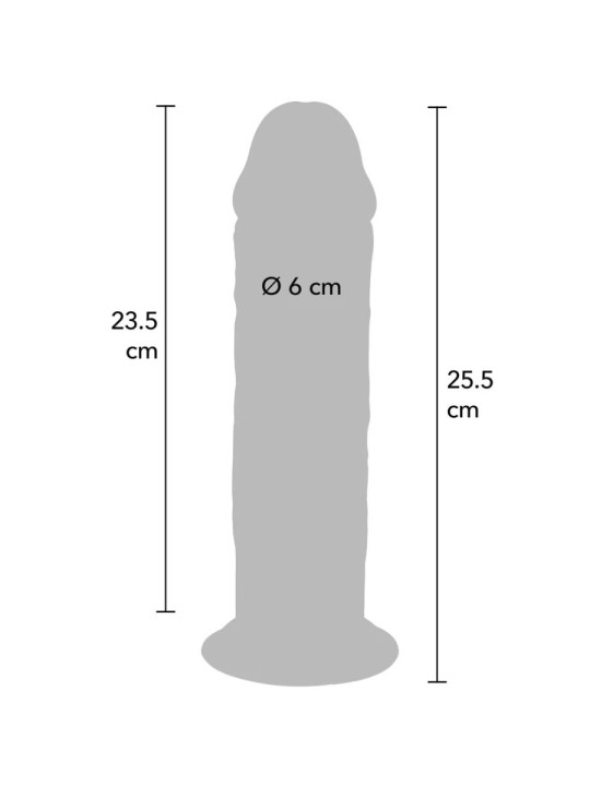 GET REAL DILDO DELUXE DONG GRUESO DE DOBLE DENSIDAD TPE 255 CM