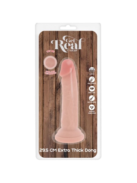 GET REAL DILDO DELUXE DONG GRUESO DE DOBLE DENSIDAD TPE 295 CM
