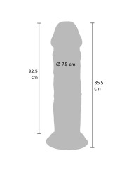 GET REAL DILDO DELUXE DONG GRUESO DE DOBLE DENSIDAD TPE 355 CM