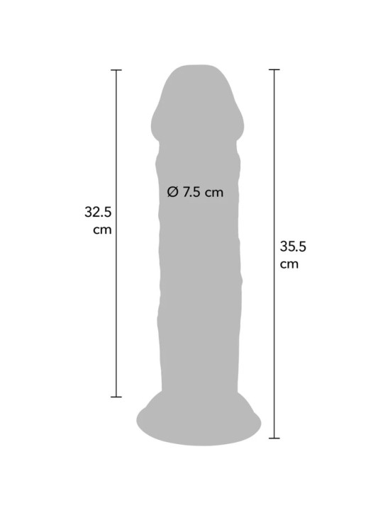 GET REAL DILDO DELUXE DONG GRUESO DE DOBLE DENSIDAD TPE 355 CM
