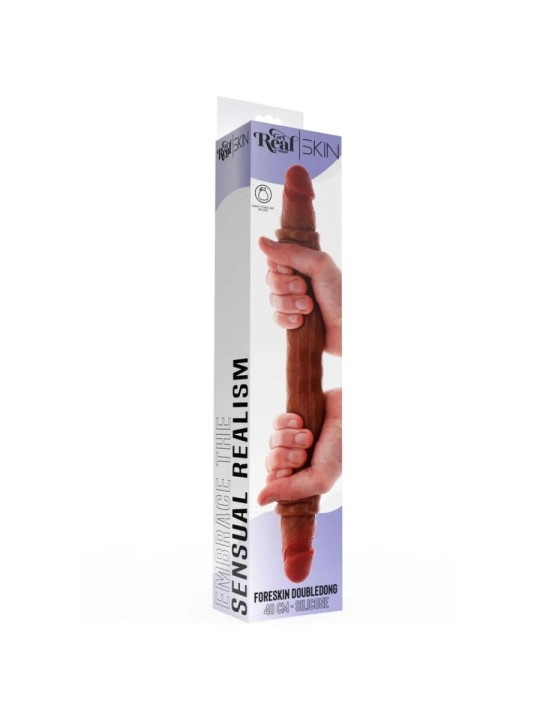 GET REAL DILDO DOBLE DONG DE SILICONA CARAMELO 40 CM