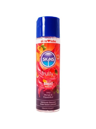 SKINS FRUITY LUBRICANTE BASE DE AGUA MANGO FRUTA PASION 130 ML