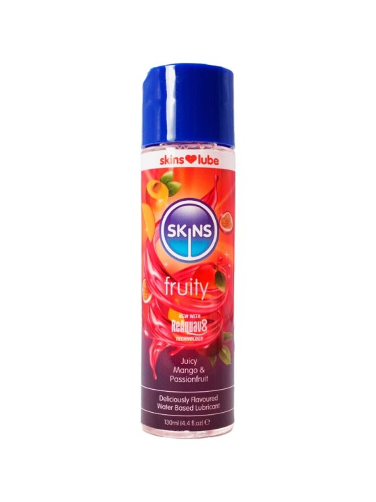 SKINS FRUITY LUBRICANTE BASE DE AGUA MANGO FRUTA PASION 130 ML