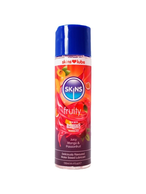 SKINS FRUITY LUBRICANTE BASE DE AGUA MANGO FRUTA PASION 130 ML