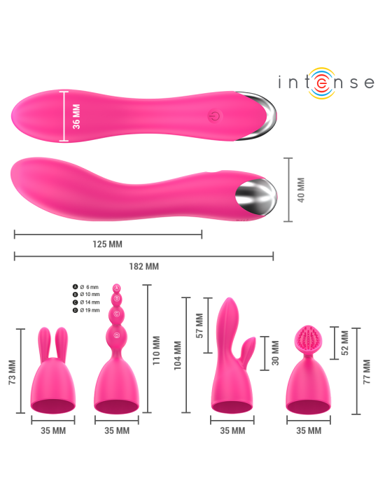 INTENSE CHER VIBRADOR 20 PATRONES CON CABEZALES INTERCAMBIABLES