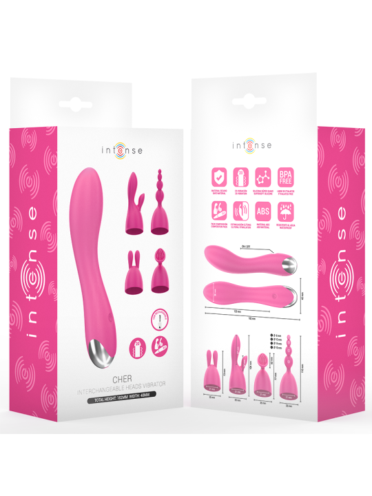 INTENSE CHER VIBRADOR 20 PATRONES CON CABEZALES INTERCAMBIABLES