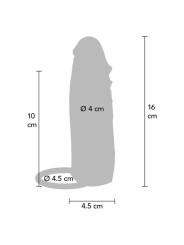 GET REAL FUNDA HYDRATED SKIN DE SILICONA CON VIBRACION PARA PENE CARAMELO 16 CM