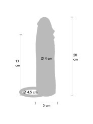 GET REAL FUNDA HYDRATED SKIN DE SILICONA CON VIBRACION PARA PENE CARAMELO 20 CM