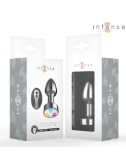 INTENSE PLUG ANAL TALLA S DE METAL VIBRADOR CON LUCES LED MULTICOLOR Y CONTROL REMOTO
