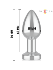 INTENSE PLUG ANAL TALLA S DE METAL VIBRADOR CON LUCES LED MULTICOLOR Y CONTROL REMOTO