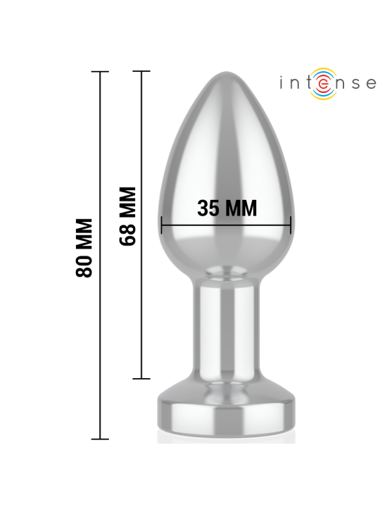 INTENSE PLUG ANAL TALLA S DE METAL VIBRADOR CON LUCES LED MULTICOLOR Y CONTROL REMOTO