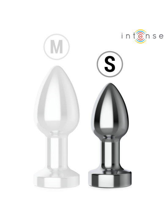 INTENSE PLUG ANAL TALLA S DE METAL VIBRADOR CON LUCES LED MULTICOLOR Y CONTROL REMOTO