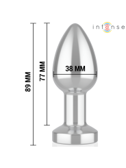 INTENSE PLUG ANAL TALLA M DE METAL VIBRADOR CON LUCES LED MULTICOLOR Y CONTROL REMOTO