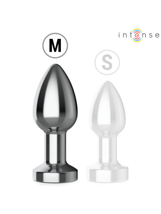 INTENSE PLUG ANAL TALLA M DE METAL VIBRADOR CON LUCES LED MULTICOLOR Y CONTROL REMOTO