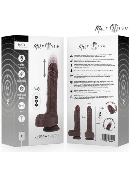 MR INTENSE MATT REALISTICO MULTIFUNCION CON VIBRACION UP AND DOWN CONTROL REMOTO 22 CM O 4 CM
