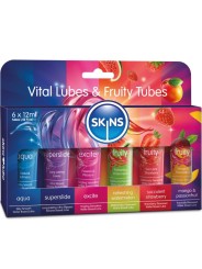 SKINS VITAL FRUITY LUBES KIT LUBRICANTES 6 x 12 ML