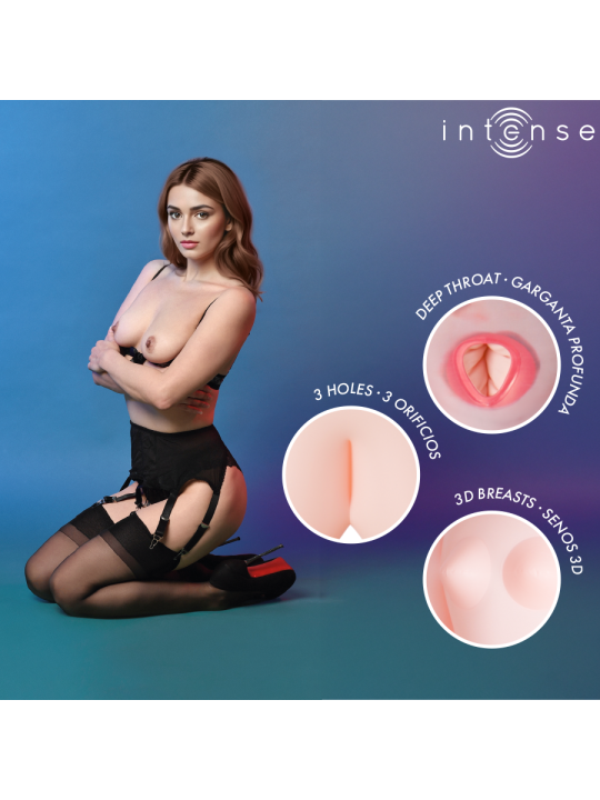 INTENSE DOLLS MONIQUE MUNECA HINCHABLE CON TRES ORIFICIOS