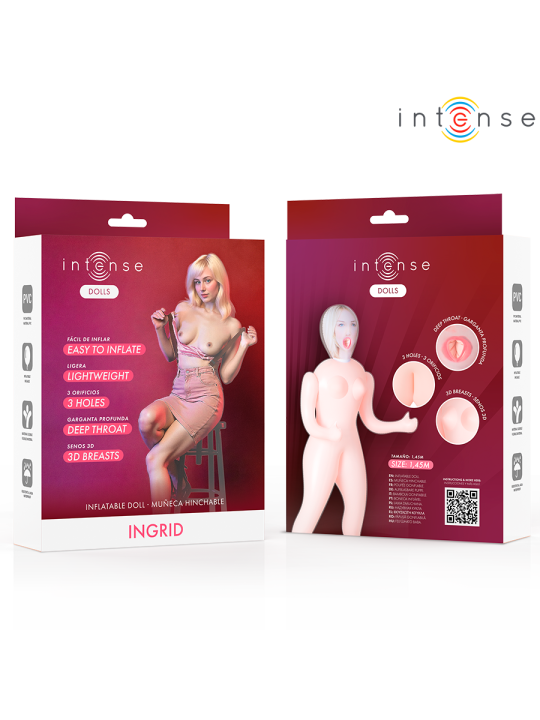 INTENSE DOLLS INGRID MUNECA HINCHABLE CON TRES ORIFICIOS