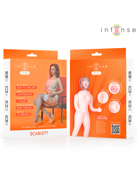 INTENSE DOLLS SCARLETT MUNECA HINCHABLE CON TRES ORIFICIOS