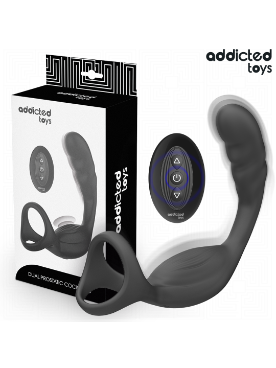 ADDICTED TOYS ANILLO DOBLE VIBRADOR PROSTATICO CONTROL REMOTO