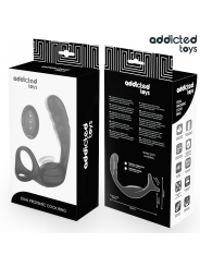 ADDICTED TOYS ANILLO DOBLE VIBRADOR PROSTATICO CONTROL REMOTO