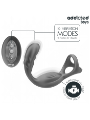 ADDICTED TOYS ANILLO DOBLE VIBRADOR PROSTATICO CONTROL REMOTO