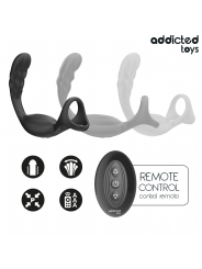 ADDICTED TOYS ANILLO DOBLE VIBRADOR PROSTATICO CONTROL REMOTO