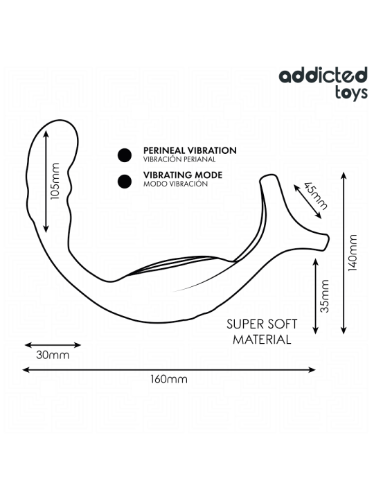 ADDICTED TOYS ANILLO DOBLE VIBRADOR PROSTATICO CONTROL REMOTO