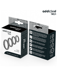 ADDICTED TOYS SET ANILLOS PENE TEXTURIZADOS 4 TAMANOS