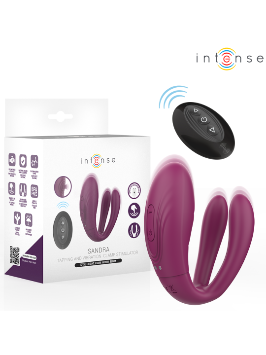 INTENSE SANDRA VIBRADOR ESTIMULADOR DE PINZAS CON GOLPETEO CONTROL REMOTO