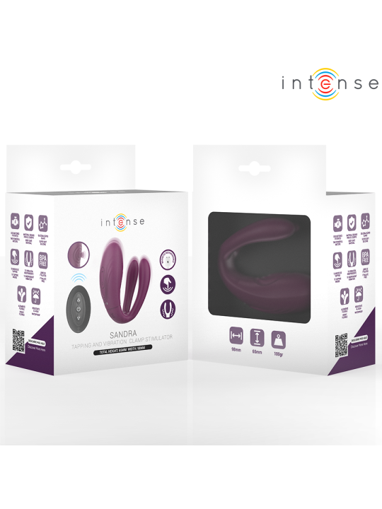 INTENSE SANDRA VIBRADOR ESTIMULADOR DE PINZAS CON GOLPETEO CONTROL REMOTO
