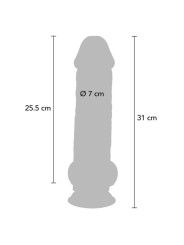 GET REAL PENE REALISTICO DELUXE CON TESTICULOS EXTRA GRUESO 31 CM