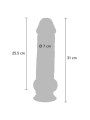 GET REAL PENE REALISTICO DELUXE CON TESTICULOS EXTRA GRUESO 31 CM