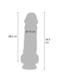 GET REAL PENE REALISTICO DELUXE CON TESTICULOS EXTRA GRUESO 345 CM