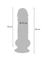 GET REAL PENE REALISTICO DELUXE CON TESTICULOS EXTRA GRUESO 23 CM