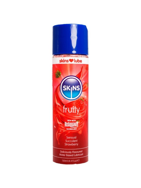 SKINS FRUITY LUBRICANTE BASE DE AGUA FRESA 130 ML