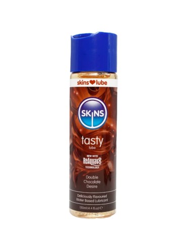 SKINS TASTY LUBRICANTE BASE DE AGUA DOBLE CHOCOLATE 130 ML
