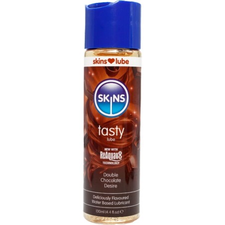 SKINS TASTY LUBRICANTE BASE DE AGUA DOBLE CHOCOLATE 130 ML