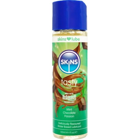 SKINS TASTY LUBRICANTE BASE DE AGUA MENTA CHOCOLATE 130 ML