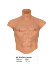 HIDDEN DESIRE ALTER EGO CAMISETA SILICONA TORSO MASCULINO CON ABDOMINALES NATURAL