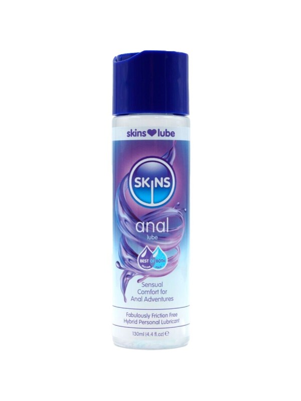 SKINS ANAL LUBRICANTE HIBRIDO BASE DE AGUA SILICONA 130 ML