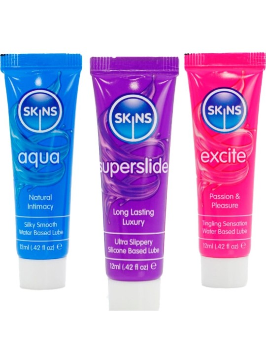 SKINS VITAL LUBES KIT LUBRICANTES AQUA SUPERSLIDE EXCITE 3 x 12 ML