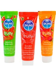 SKINS FRUITY LUBES KIT LUBRICANTES SANDIA FRESA MANGO 3 x 12 ML